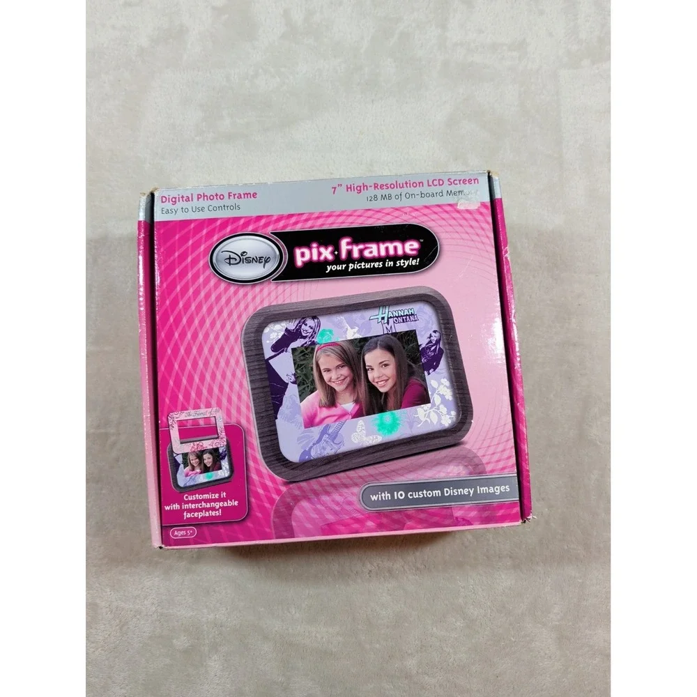 Disney‎ Hannah Montana Pix Frame 7in Digital Photo Frame 128MB SD Slot Pink